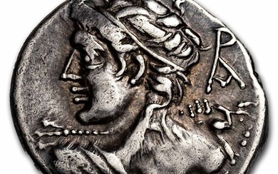 Roman Republic Silver Denarius (112-111 BC) Ch VF (Cr-298/1)