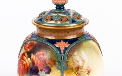 Royal Worcester Art Nouveau Porcelain Pot Pourri Vase