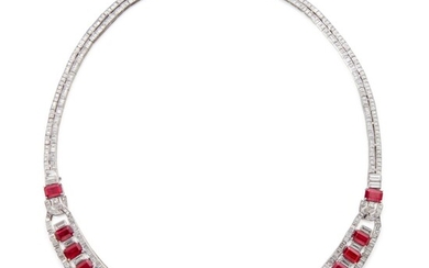Ruby and Diamond Necklace, Oscar Heyman & Brothers