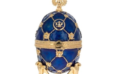 Russian Coat of Arms Trinket Jewel Box Egg