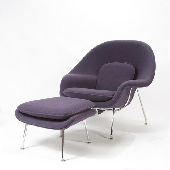 Saarinen for Knoll Womb Chair with Ottoman.