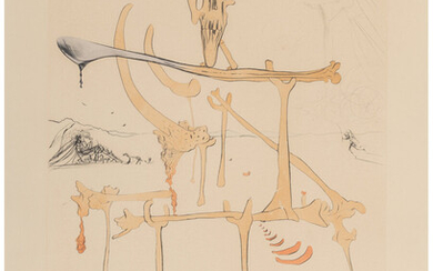 Salvador Dali (1904-1989), Paysage avec Squelette, from Visions de Quevedo (1975)