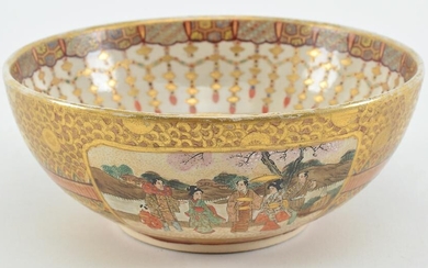 Satsuma bowl. Japan. Meiji period (1868-1912). 7.25in