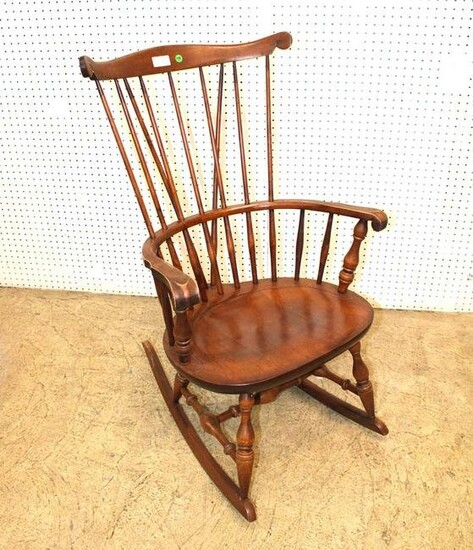 Semi antique Nichols and Stone solid cherry rocking chair