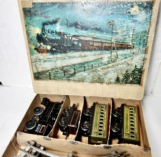 Set of 4 Electric Passenger Train collectible toy box