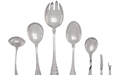 Seven Georg Jensen Silver Lily of the Valley Flatware