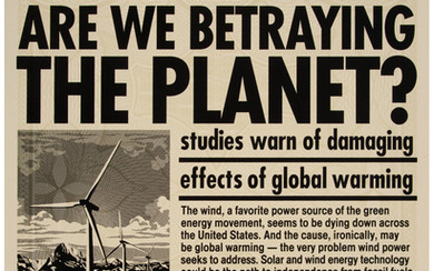 Shepard Fairey (1970), Sun Paper Print and Global Warming (two works) (2009)