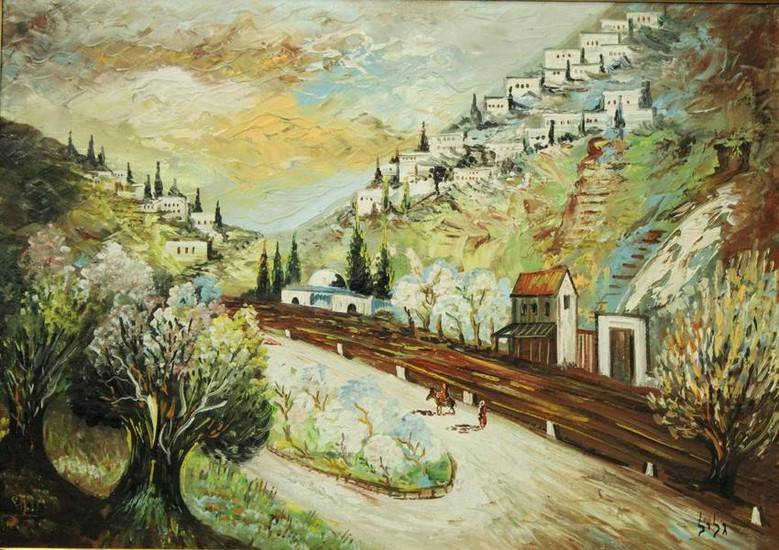 Signed Kovotz- Israeli School Oil on Canvas
