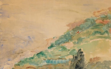 SOLD. Sigurd Swane: "Kullen" 1925. Signed Sigurd Swane. Watercolour on paper. Visible size 45 x 57 cm. – Bruun Rasmussen Auctioneers of Fine Art