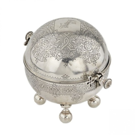 Silver device for caviar - Ikornitsa. St. Petersburg 1877-1891