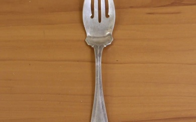 Simpson, Hall, Miller and Co. Cold Meat Fork In .925 Sterling Silver