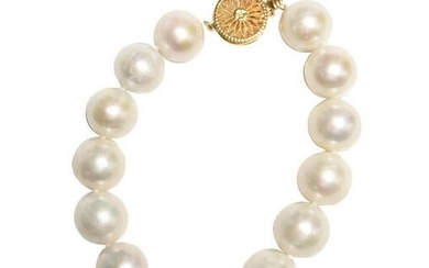 South Sea Pearl Bracelet with 18K Gold Clasp