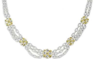 Stambolian Two-Tone Gold and Diamond Link Chain