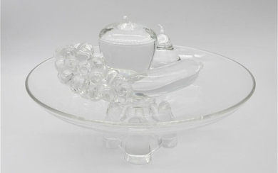 Steuben Crystal Centerpiece Bowl w/Fruit