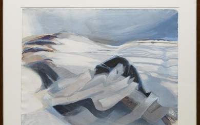 Suzanne "Martyl" Schweig Langsdorf (American/Missouri, 1917-2013) , "Winter", acrylic and gouache on