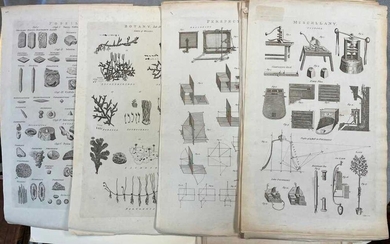 TAYLOR (Isaac) Collection of loose folio engraved illustrations, late 18th century, of natural
