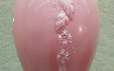 Tall opaline pink vase