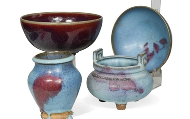 Three Chinese Junyao vessels, in Song/Yuan Dynasty style