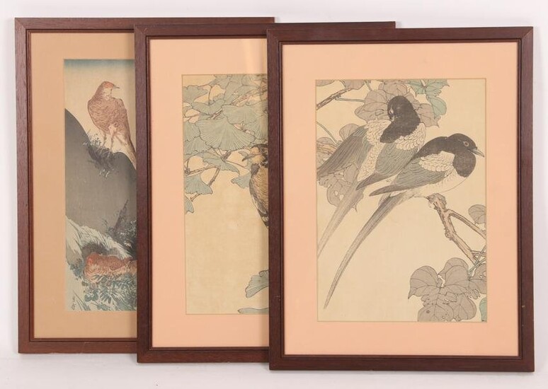 Three Japanese Woodblock Prints, Imao Keinen