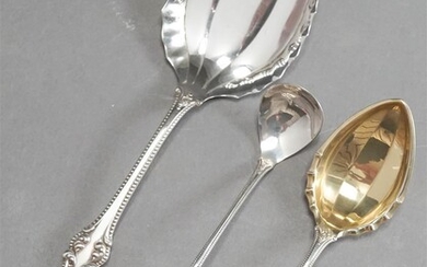 Three Towle 'Old Colonial' Sterling Silver Serving Spoons, 4 oz