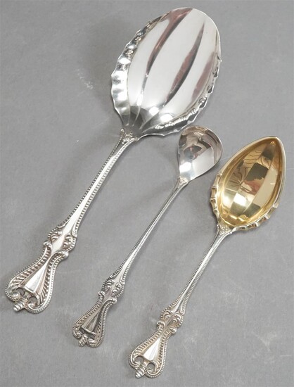 Three Towle 'Old Colonial' Sterling Silver Serving Spoons, 4 oz