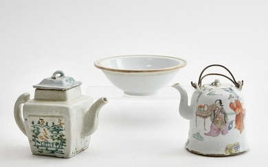 Two Chinese porcelain teapots