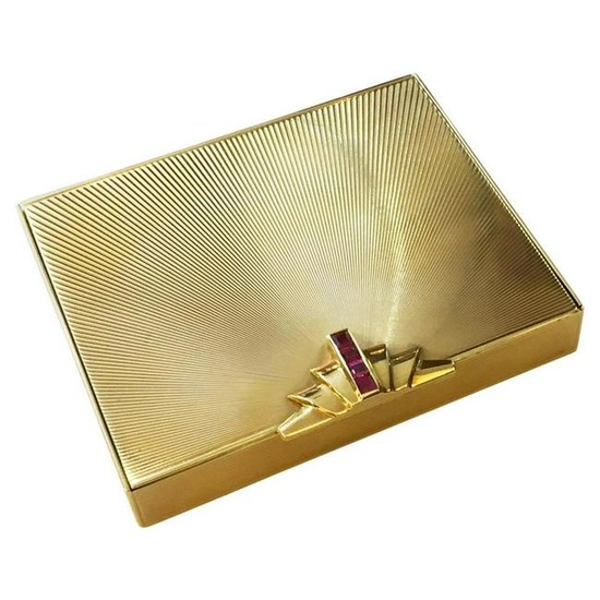 Tiffany & Co. Rubies and 14 Karat Gold Rare 1940s