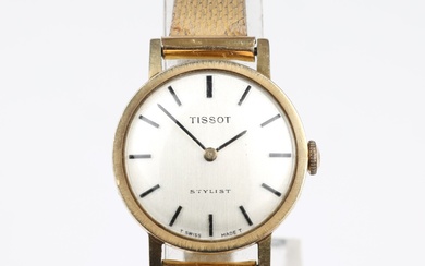 Tissot: Ladies watch of 14 kt. gold model 'Stylist', Ø25 mm.