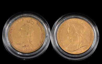 Two Gold Full Sovereign Coins.