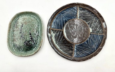 Two Hand Made Asian Designed Plates