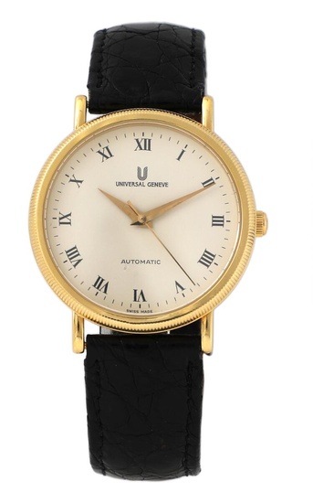 Universal A wristwatch of 18k gold, ref. 172.144. Mechanical movement with automatic...