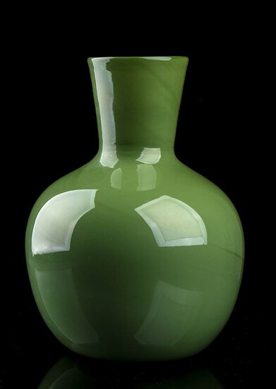 VENINI Green little vase 24 x 16 cm Stamp...