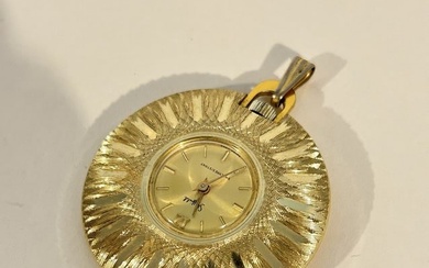 VTG Sheffield Pendant Necklace Watch Women Swiss Gold Tone Manual Wind works great!!!
