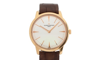 Vacheron Constantin, an 18ct pink gold Patrimony wrist watch...
