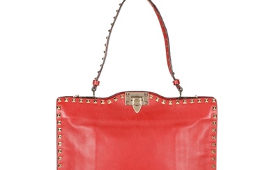 Valentino, a Rockstud handbag, designed with a red leather e...