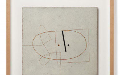 Victor Pasmore ( Chelsham 1908 - Gudja 1998 ) , "Linear Image" 1975 oil on engraved board cm 40.5x40.5x1.5 Signed lower right Signed on the reverse Provenance Galleria Lorenzelli, Milan...