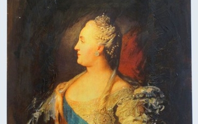 Vintage Russian Painting Catherine The Great