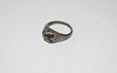 Vintage Sterling Silver Rhinestone Ring 9.9