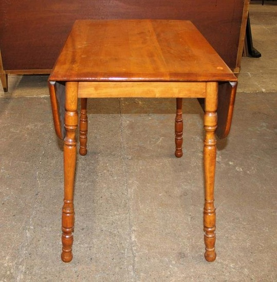 Vintage mahogany fruit stenciled drop side table