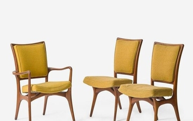 Vladimir Kagan (American, 1927-2016) Three Sculptured Dining Chairs, Model 175A, Kagan-Dreyfuss