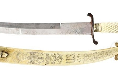 WAR OF 1812 SILVER MOUNTED DIRK INSCRIBED TO GEORGE