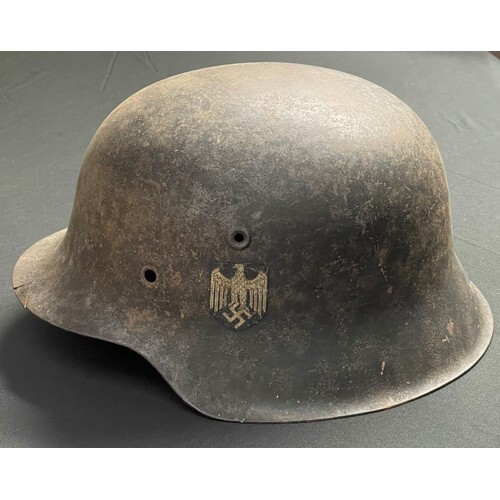 WW2 Third Reich Heer Single Decal M42 Helmet shell. Original...