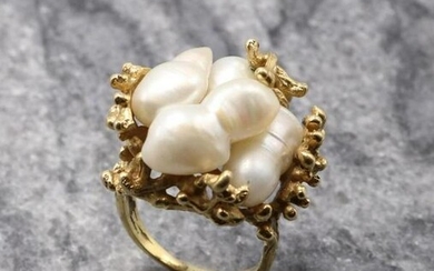 Wesley Emmons 14KY Gold Pearl Ring