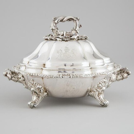 William IV Silver Covered Entrée Dish with Old