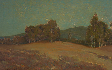William Wendt (1865-1946) Night with its Shadows 20 x 32...