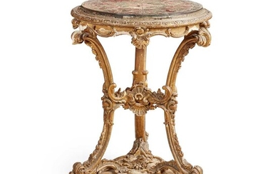 Y A CONTINENTAL GILTWOOD AND BOULLE MARQUETRY GUERIDON EARLY 19TH CENTURY