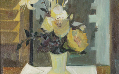 Zoma Baitler (1908-1994) - Flowers, Oil on Canvas.