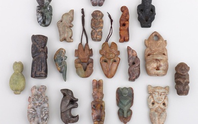 iGavel Auctions: Group of (25) Asian carved hardstone creatures and figures. FR3SH.