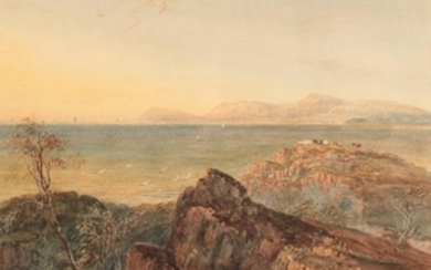 {} David Cox (1783-1859) ''Above Barmouth'' Signed and indistinctly dated...