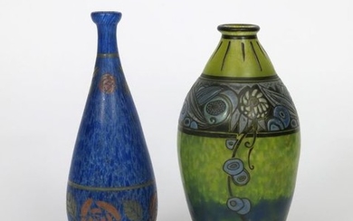 A De Latte Nancy glass vase, swollen cylindrical f…